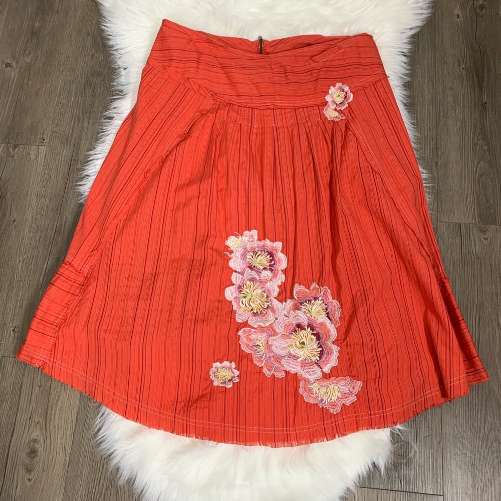 Johnny Was 3J Workshop embroidered skirt